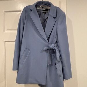 Blue wrap coat
